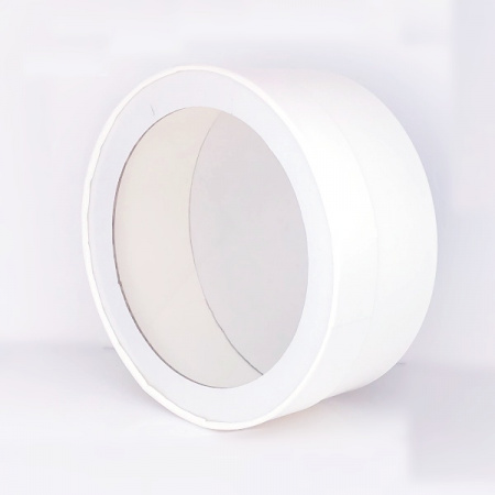 Коробка для выпечки круглая (шайба) 20•8 см Белая (окно, крышка+дно)