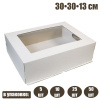 Коробка с окном для торта 30*30*13 см | упаковка 10-50 шт Коробка с окном для торта 30*30*13 см | упаковка 10-50 шт