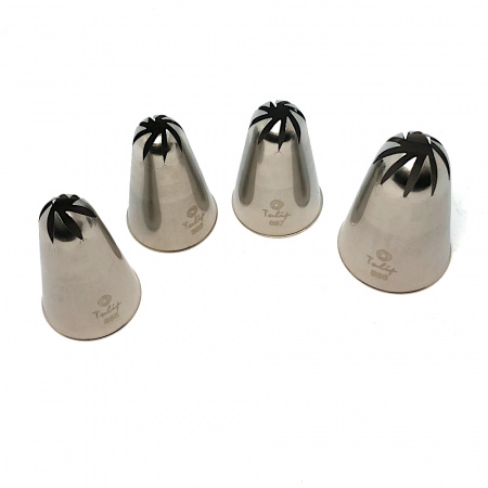 Кондитерскиая насадка закрытая звезда косые лучи №885 Tulip™ | 6 лучей станд. размер