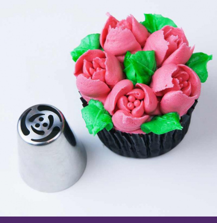 Набор (III) 6 кондитерских насадок - тюльпан одним движением 241,242,243,244,245,260 L+ размер Tulip, Корея