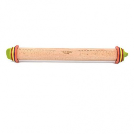 Скалка деревянная с ограничителями толщины 2-10 мм | размер: 43*7 см