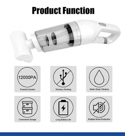 Пылесос вакуумный беспроводной для дома и авто JB-168 Пылесос вакуумный беспроводной для дома и авто JB-168