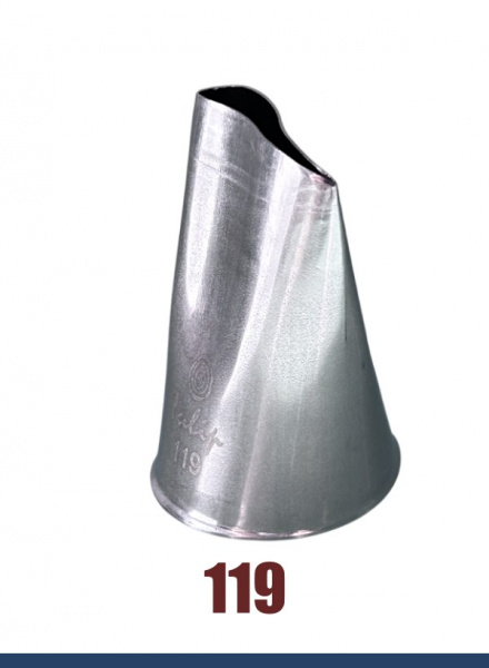 Кондитерская насадка 119 Tulip, Корея, прорезь 19 мм лепесток 2-й изогнутый