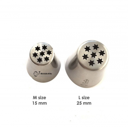 мини Насадка Травка №171 Звёзды | M размер (mini Russian Grass Nozzle #171 Star | M size | By Tulip Workshop)