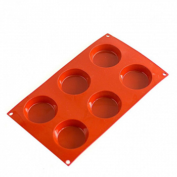 Форма для выпечки силиконовая Тортинка 6 фигур 78*17 мм