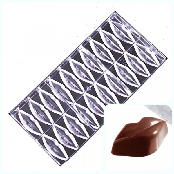 Поликарбонатная форма для шоколада 275*135*24 мм | Губы (м) мод.2050