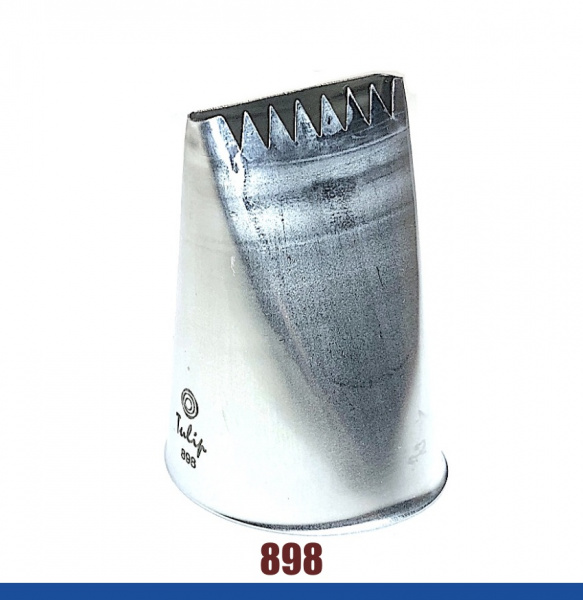 Кондитерская насадка 898 Tulip, прорезь 26 мм, большая лента с зубчиками Ribbon Basketweave