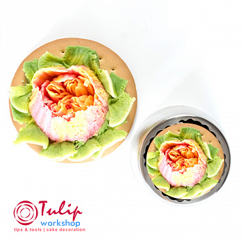 Насадка Малазийский Цветок №310 Английская Роза | XXL размер (Russian Flower Nozzle # 310 - Marigold | XXL size | By Tulip Workshop)