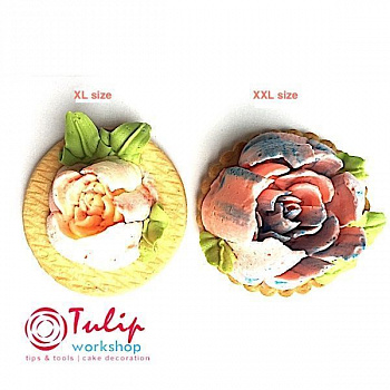 Насадка Малазийский Цветок №312 Нежная Роза | XXL размер (Russian Nozzle # 312 - Delicate Rose | XXL size | By Tulip Workshop)