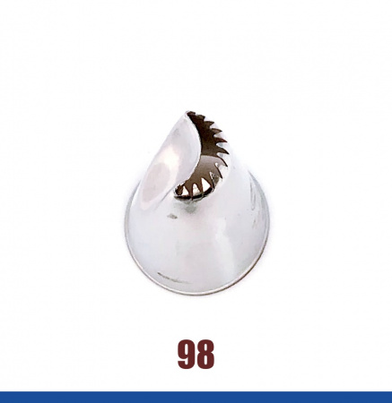 Кондитерская насадка 98 Tulip™ лента с зубчиками ракушка (Shell Basketweave) малая, прорезь 10 мм