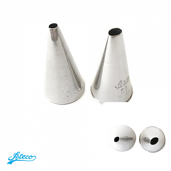 Кондитерские насадки для завитков и стеблей №55, 58 Ateco | Овал