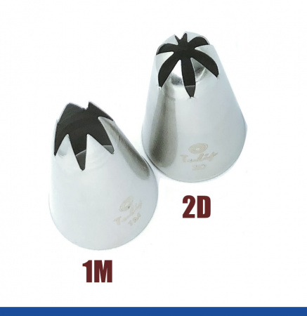 Кондитерская насадка 2D (852) Tulip™ закрытая звезда, 6 лучей, Ø 4-14 мм, Korea
